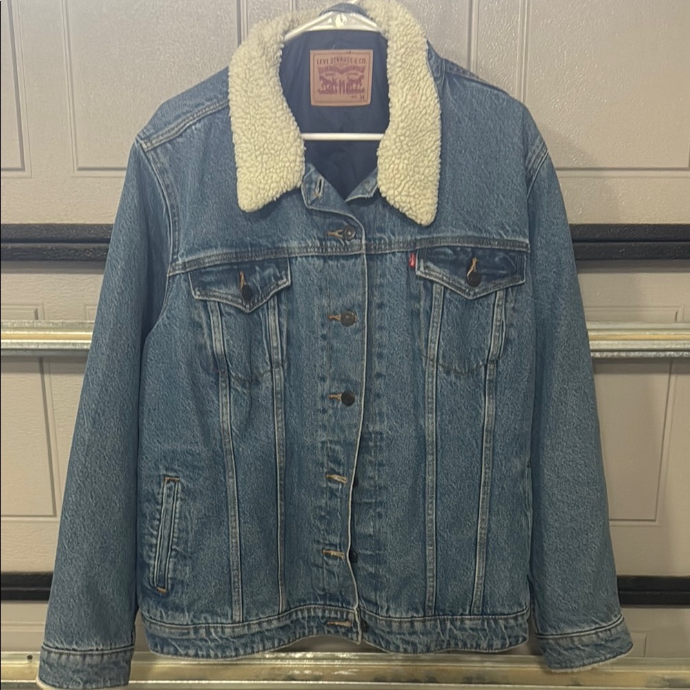 Levi's Classic Blue Jacket with Sherpa Collar